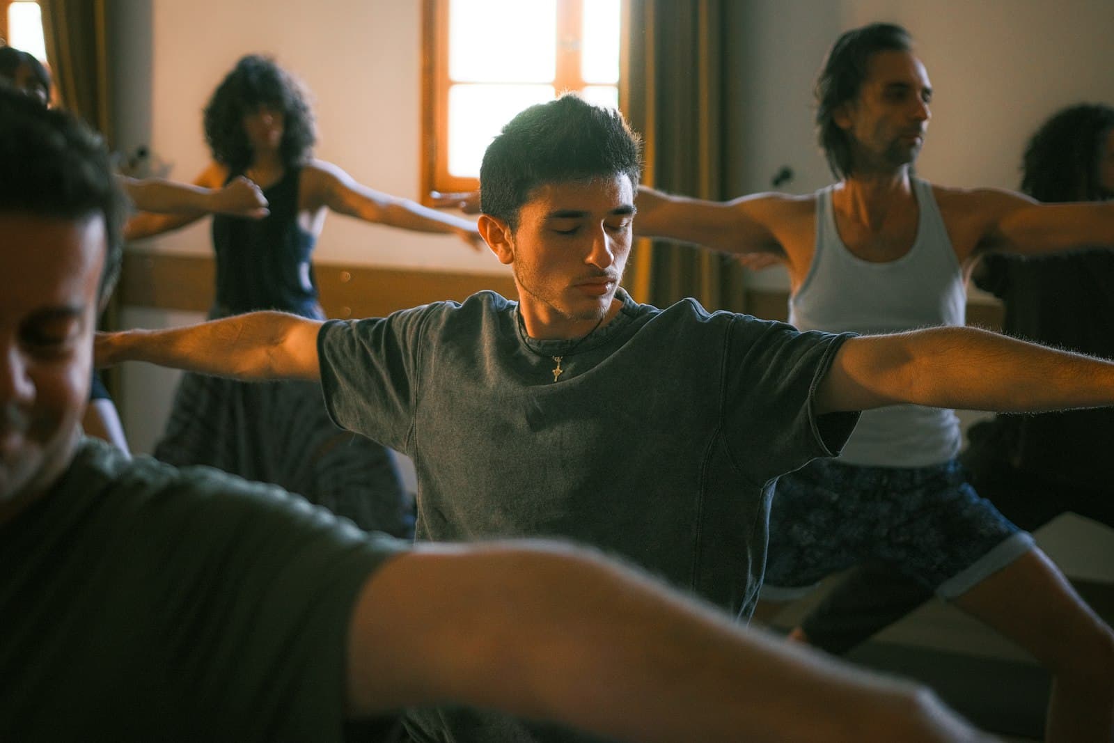Pilates and movement class in a bright airy studio
