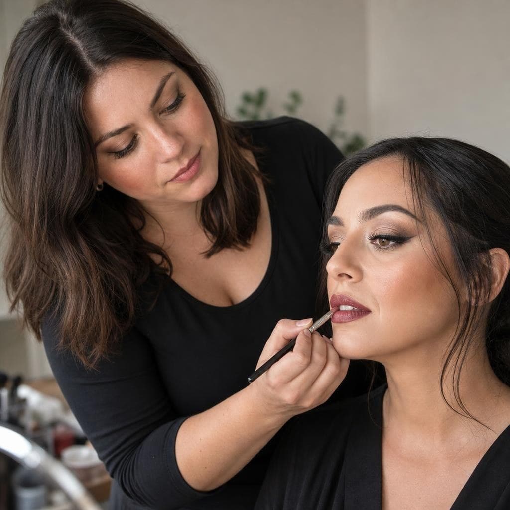 Evening makeup at the studio
