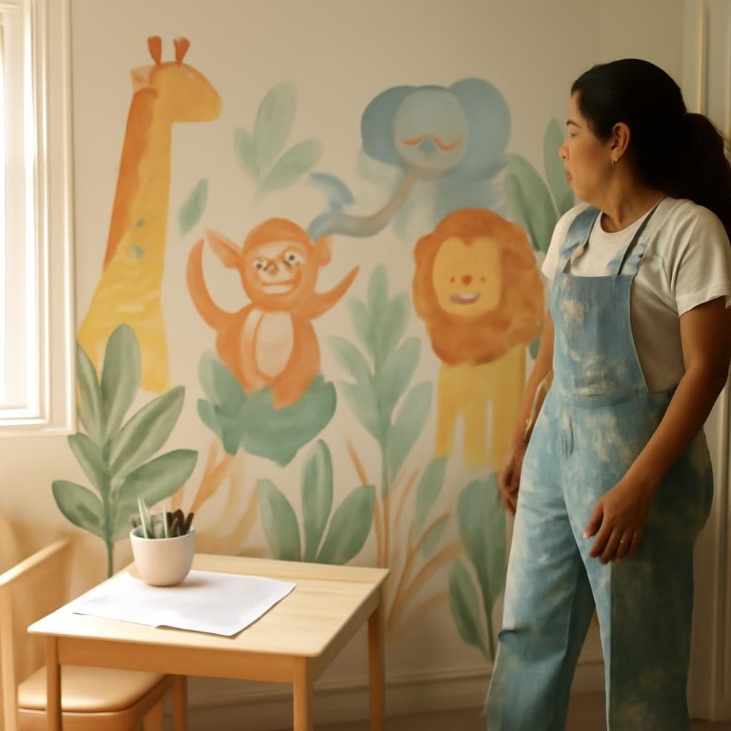 Kids' room mural