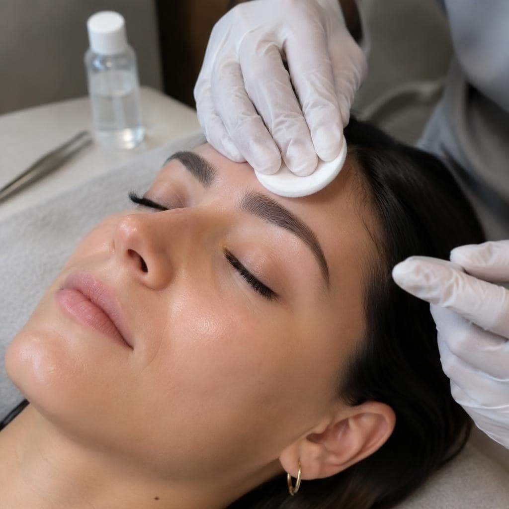 Brow and face waxing