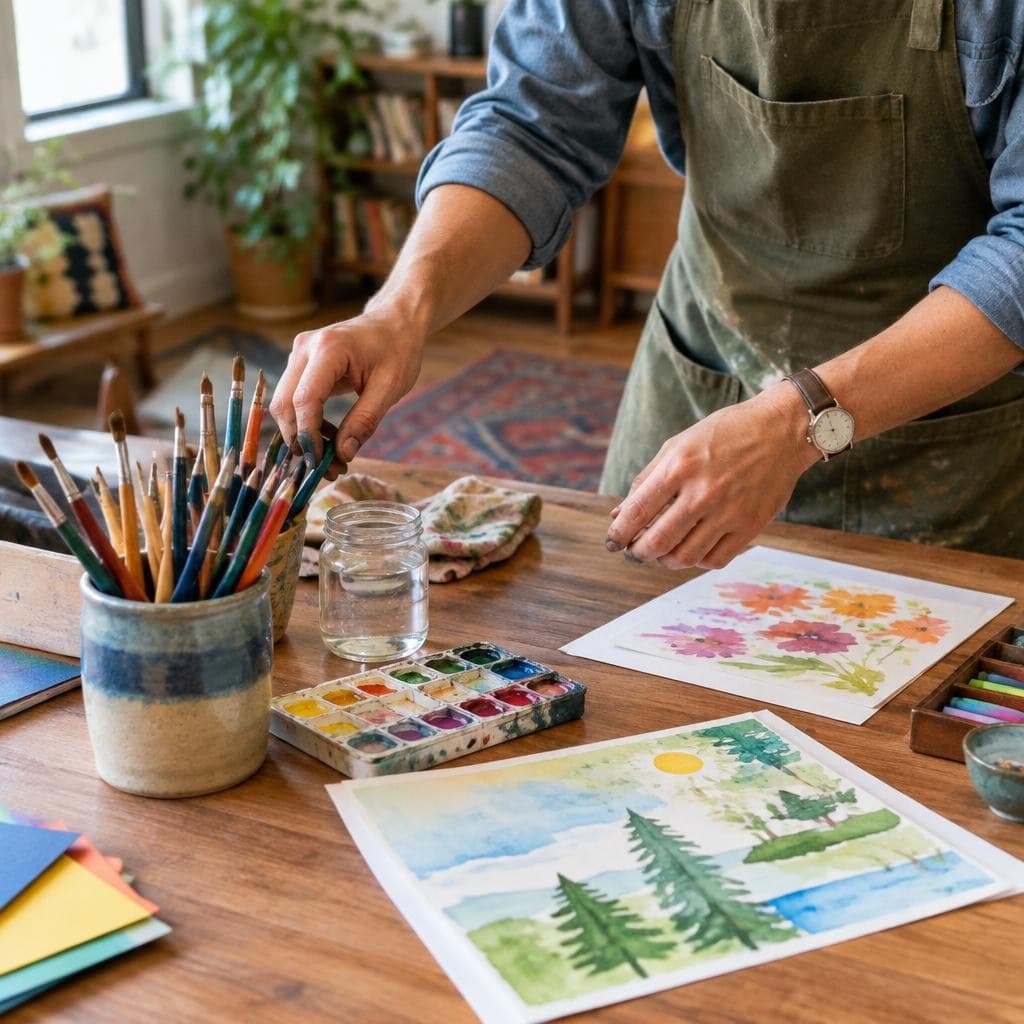 At-home art session