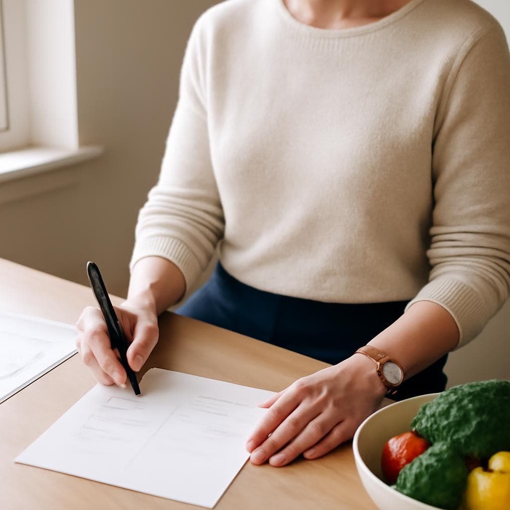 Grocery list and weekly menu workshop