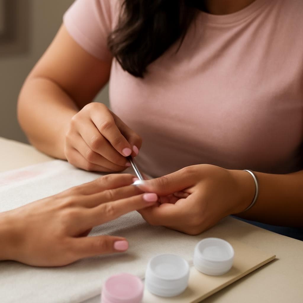 Uñas acrílicas con diseño