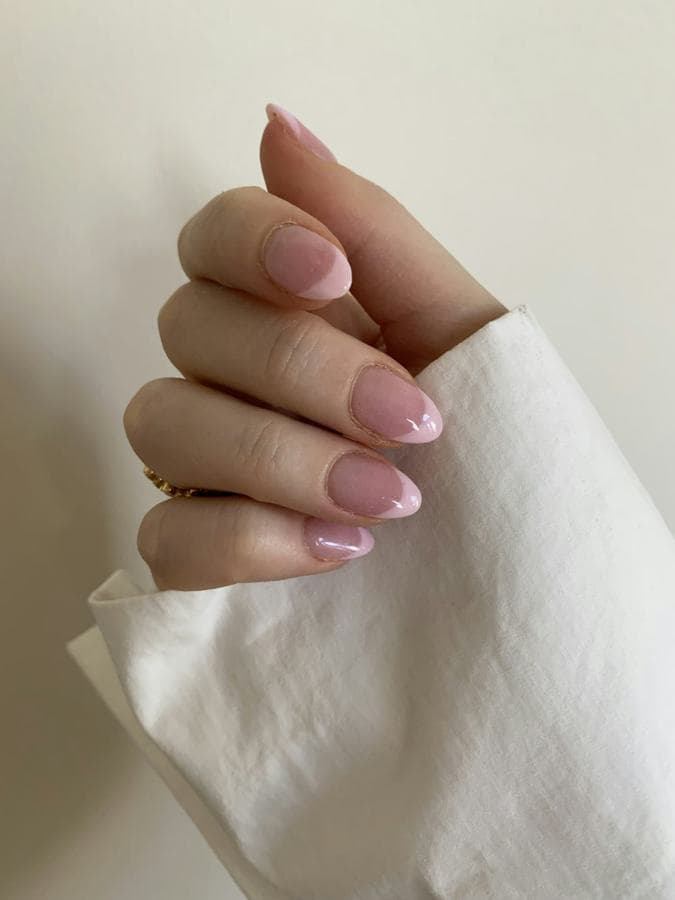 Gel polish on hands