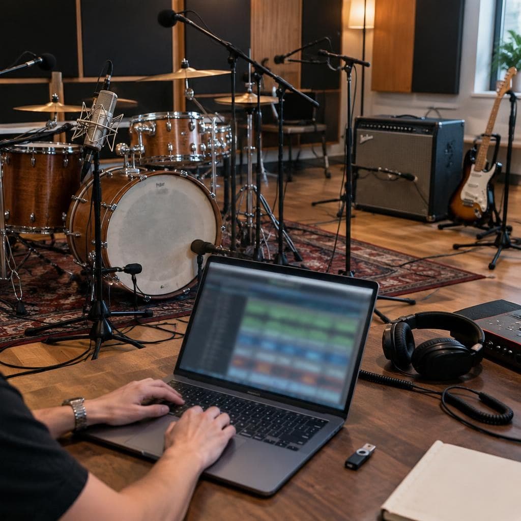 Sesión de grabación en estudio