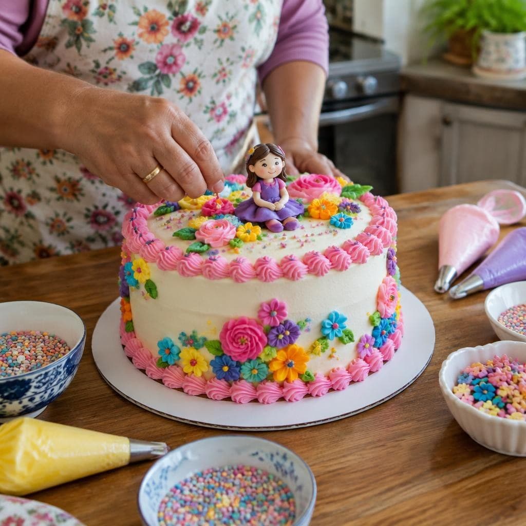 Pastel de cumpleaños decorado
