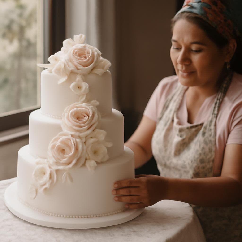 Pastel de XV años o boda